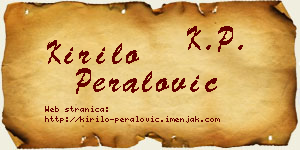 Kirilo Peralović vizit kartica